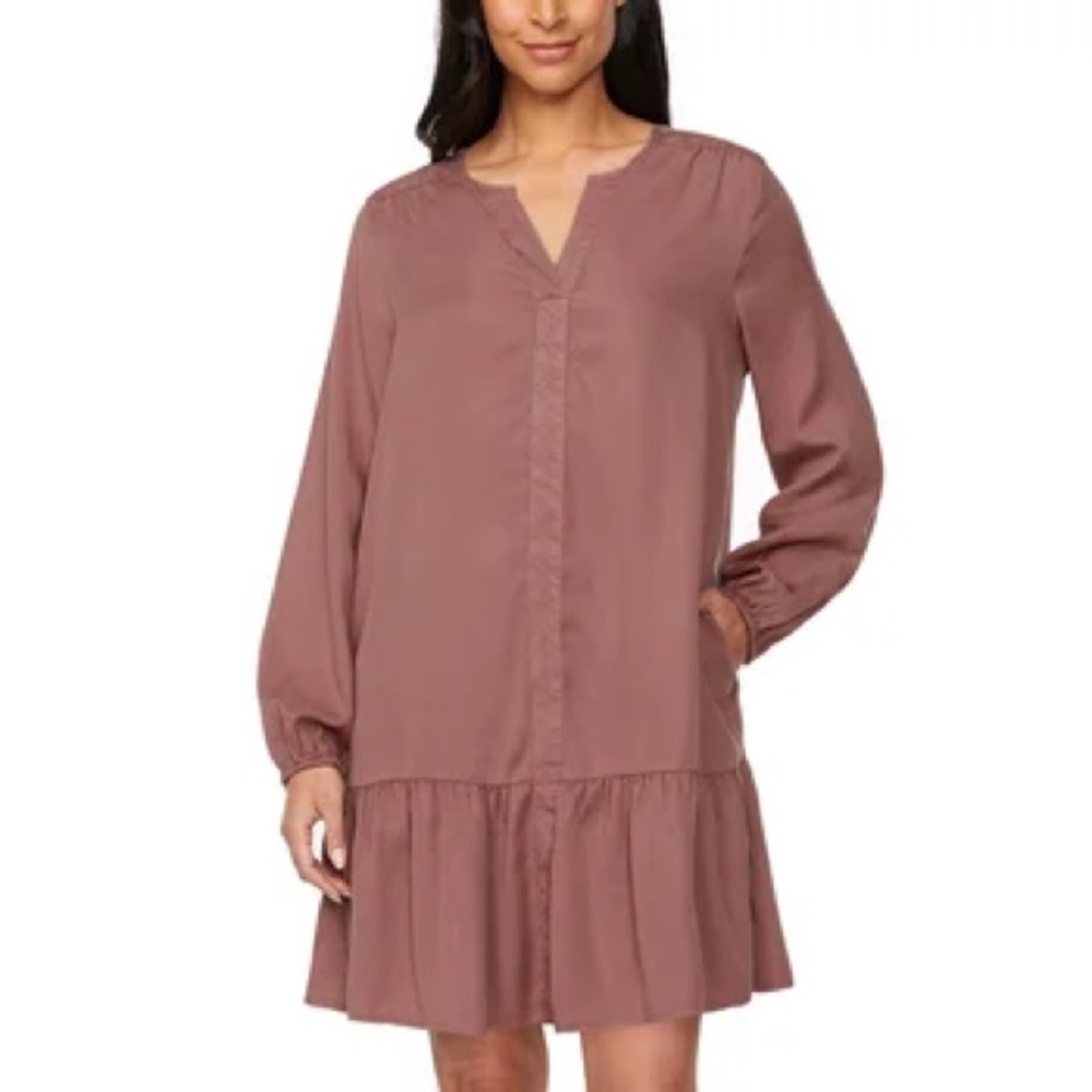 Buffalo David Bitton Mauve Long Sleeve Dress